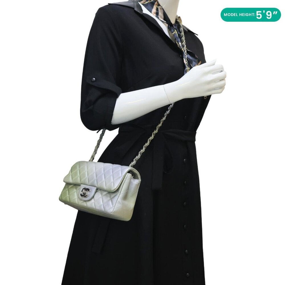 Chanel Classic Rectangular Flap Mini Quilted Irid… - image 2